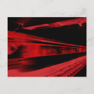 Modernes, cooles Bewegungskonzept in Rot und Schwa Postkarte