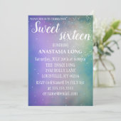 Modernes, Cooles Blau Save the Date Funkelnd (Stehend Vorderseite)