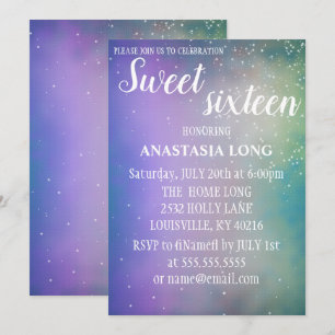 Modernes, Cooles Blau Save the Date Funkelnd
