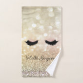 Modernes Cooles Bokeh, Imitate Lashes Badhandtuch Set (Handtuch)