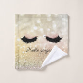 Modernes Cooles Bokeh, Imitate Lashes Badhandtuch Set (Waschlappen)