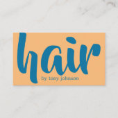 Modernes Cooles, feines blaues Orangenhaar Visitenkarte (Vorderseite)