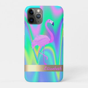 Modernes Cooles Flamingo Holographic - Personalisi Case-Mate iPhone Hülle