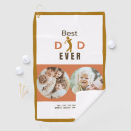 Modernes Cooles Foto Golfer Der schönste Vater übe Golfhandtuch