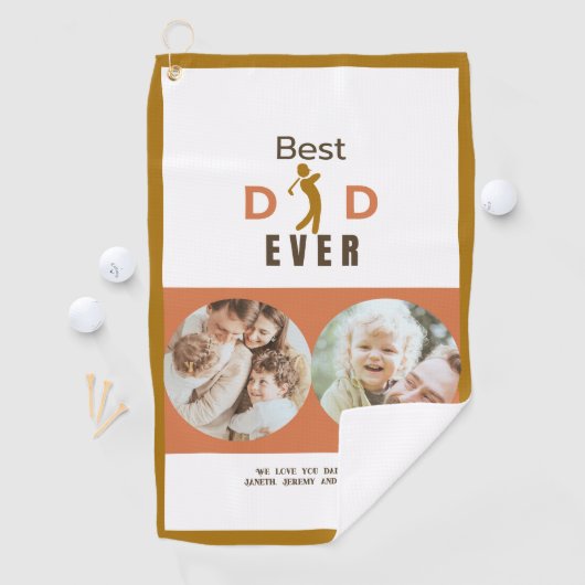 Modernes Cooles Foto Golfer Der schönste Vater übe Golfhandtuch (Insitu)