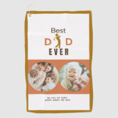 Modernes Cooles Foto Golfer Der schönste Vater übe Golfhandtuch (Vorderseite)