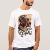 Modernes Cooles Grunge Custom Pet Dog Foto T-Shirt (Vorderseite)