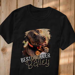 Modernes Cooles Grunge Custom Pet Dog Foto T-Shirt