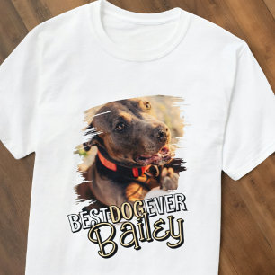 Modernes Cooles Grunge Custom Pet Dog Foto T-Shirt