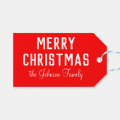 Modernes Cooles Klassisches Weihnachtsfest Geschenkanhänger (Vorderseite (Horizontal))