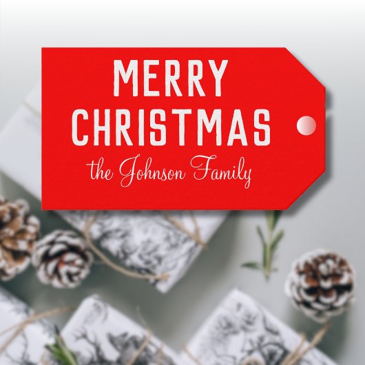 Modernes Cooles Klassisches Weihnachtsfest Geschenkanhänger