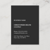 Modernes Cooles Kraft Paper Black Monogram Consult Visitenkarte (Rückseite)