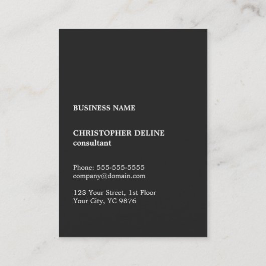 Modernes Cooles Kraft Paper Black Monogram Consult Visitenkarte (Rückseite)