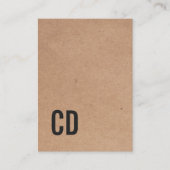 Modernes Cooles Kraft Paper Black Monogram Consult Visitenkarte (Vorderseite)