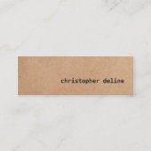 Modernes Cooles Kraft Paper Consultant Mini Visitenkarte (Vorderseite)