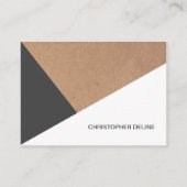 Modernes Cooles Kraftpapier Grau weiß Geometrisch Visitenkarte (Vorderseite)