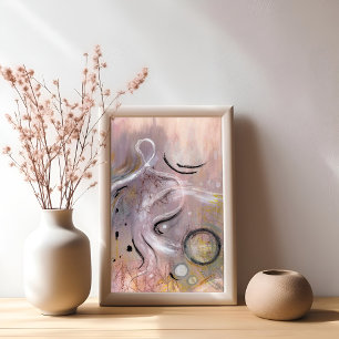 Modernes cooles lila  abstraktes Kunstposter Poster