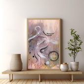 Modernes cooles lila  abstraktes Kunstposter Poster