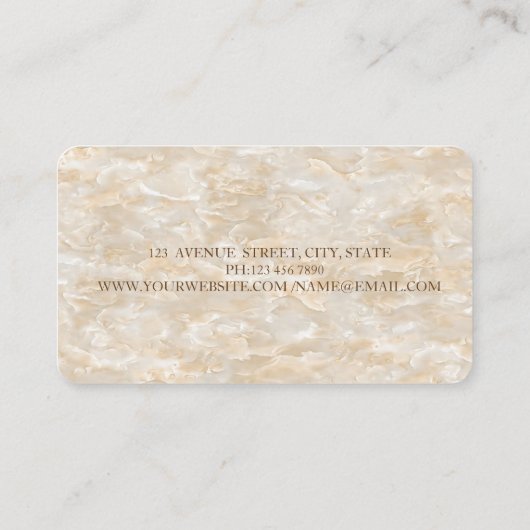 Modernes Cooles Marmorschwarz, Gold, Scheren Visitenkarte (Rückseite)