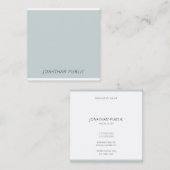 Modernes Cooles Minimalistisches Blaues Grünes ein Quadratische Visitenkarte (Vorne/Hinten)