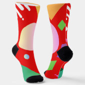 Modernes, cooles niedliches geometrisches Hintergr Socken (Gewinkelt)