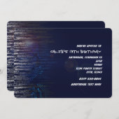 Modernes Cooles Party für Typografie Einladung (Vorne/Hinten)