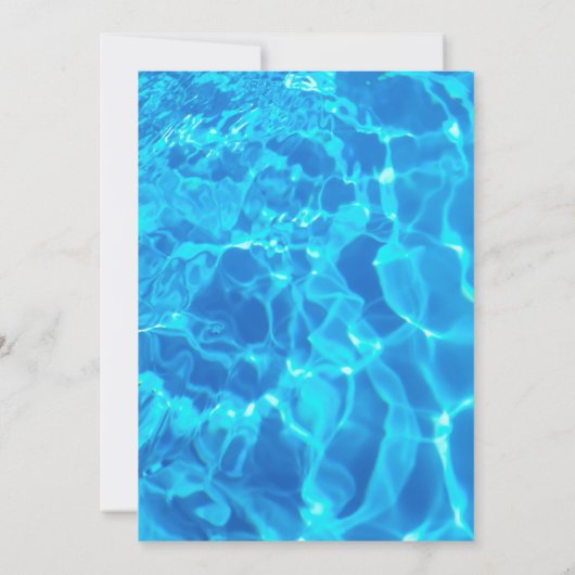 Modernes Cooles Pool Party Sommerschwimmen Geburts Einladung (Rückseite)