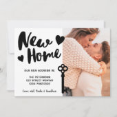 Modernes cooles Skript Neue Zuhause-Foto-Taste bew Ankündigung (Vorderseite)