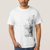 Modernes, cooles, trendiges abstraktes Halbtonmust T-Shirt (Vorderseite)
