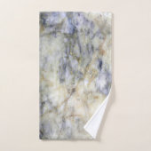 Modernes, Cooles, trendiges, blaues Marmorsteinmus Badhandtuch Set (Handtuch)