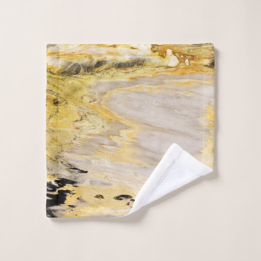 Modernes Cooles, trendiges Marmorsteinmuster Badhandtuch Set (Waschlappen)