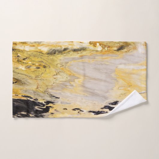 Modernes Cooles, trendiges Marmorsteinmuster Badhandtuch Set (Handtuch)