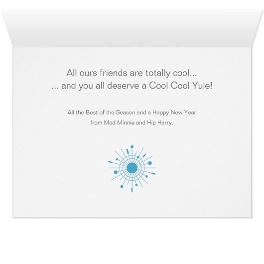 Modernes Cooles Weihnachten Retro Christmas MOD (Innenansicht Horizontal (Unten))