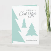 Modernes Cooles Weihnachten Script Light Green Tre (Vorderseite)