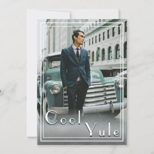 Modernes Cooles Weihnachten Weihnachts-Foto (Vorderseite)