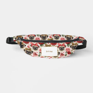 Modernes Coquette Mops Dog Muster Personalisiert Bauchtasche