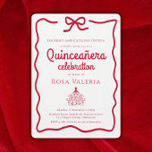 Modernes Coquette Quinceanera Einladung