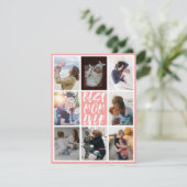 Modernes Coral 8 FotoCollage Beste Mama je (Stehend Vorderseite)