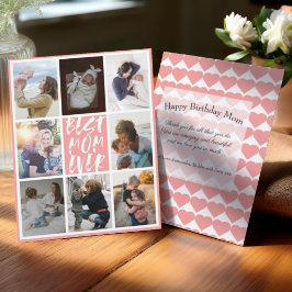 Modernes Coral 8 FotoCollage Beste Mama je