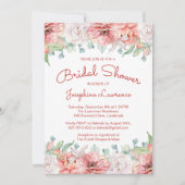 Modernes Coral Blush Pink Brautparty Einladung (Vorderseite)