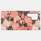 Modernes Coral Floral Gemustert Samsung Galaxy Hülle (Rückseite (Horizontal))
