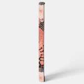 Modernes Coral Floral Gemustert Samsung Galaxy Hülle (Linke Seite)