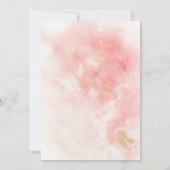 Modernes Coral Gold Wasserfarbe Einladung (Rückseite)