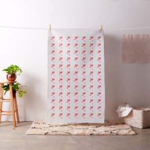 Modernes Coral Heart Pattern Stoff
