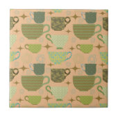 Modernes Coral Teacup aus der Mitte des Jahrhunder Fliese (Vorderseite)