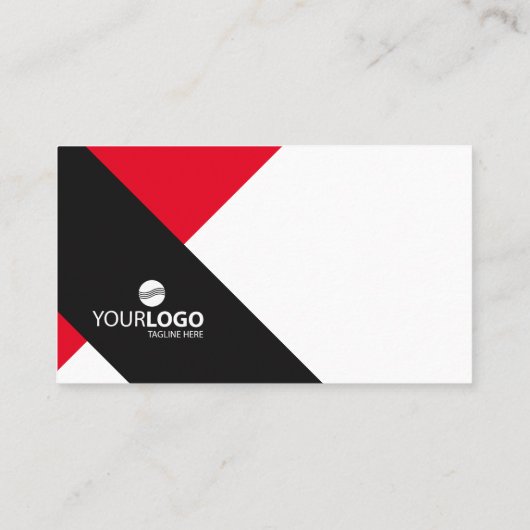 Modernes Corporate & Beruflich Red & Black Visitenkarte (Rückseite)