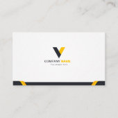 Modernes Corporate Elegant dunkelgelb Visitenkarte (Vorderseite)