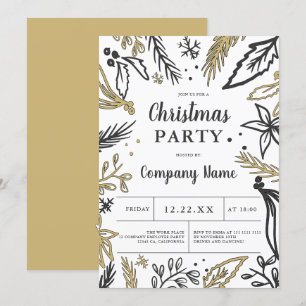 Modernes Corporate Fold Graugold Weihnachtsgeschen Einladung