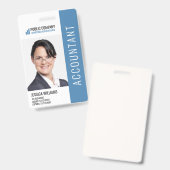 Modernes Corporate Logo Foto Mitarbeiter-ID-Abzeic Ausweis (Vorder- & Rückseite)