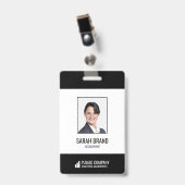 Modernes Corporate Staff Employee Business ID Abze Ausweis (Vorderseite mit Clip)